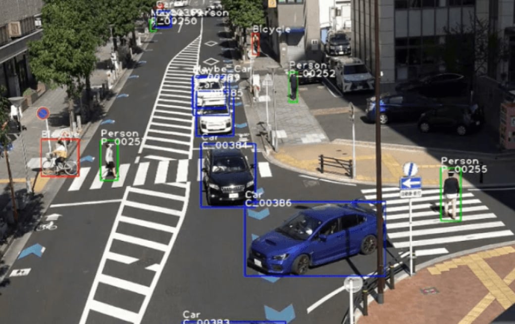 横断歩道付近の交通解析